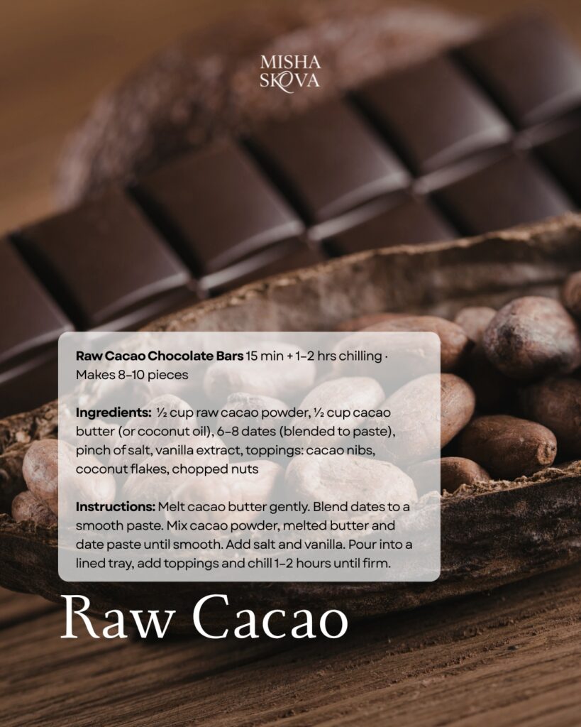 Raw cacao collagen hot chocolate with cinnamon and almond milk