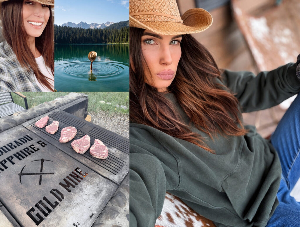Montana sapphire mining, barbecue, lake swimming and western-style portraits