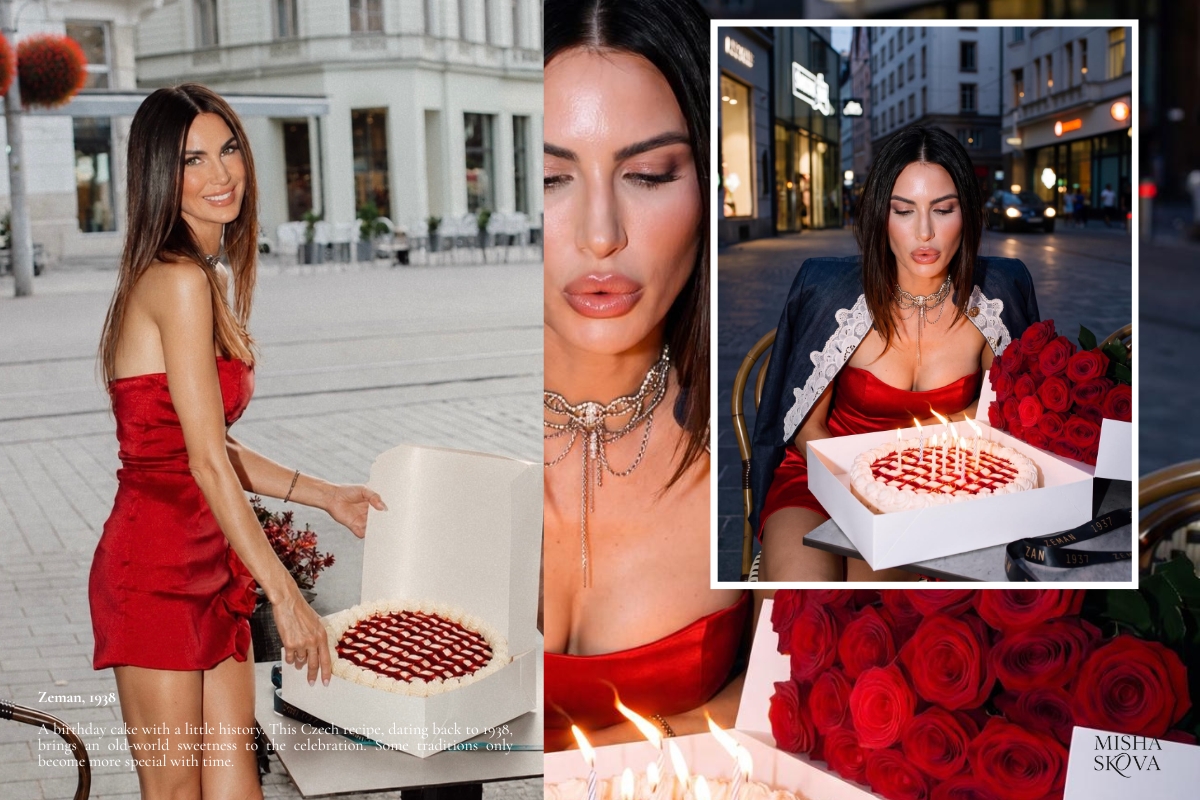 Traditional Czech birthday cake from Zemanova Cukrarna a Kavarna in Brno