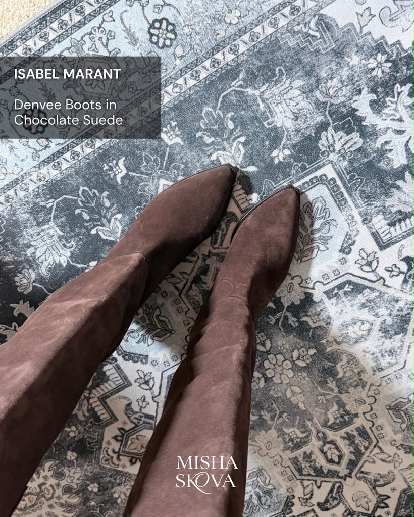 Isabel Marant Denvee chocolate suede boots