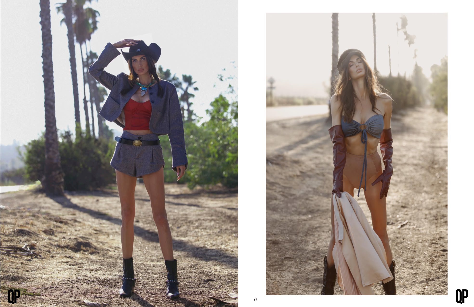 Misha Skova in a fashion editorial look at sunset